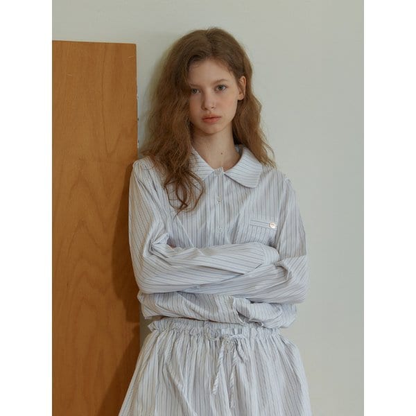 ANC STRING STRIPE SHIRT_WHITE