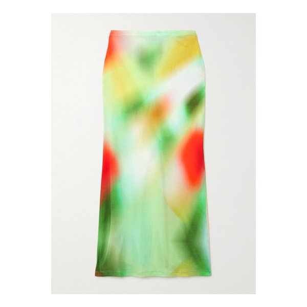 시에드레스 릴트 타이다이 저지 미디 스커트 그린 1647597333121660