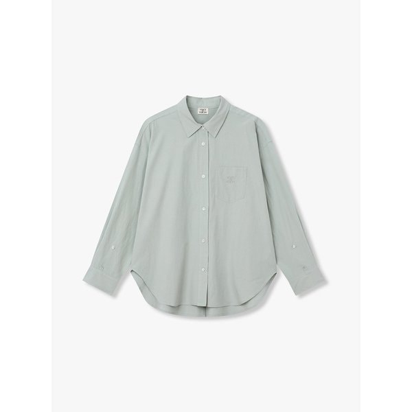 오버핏 솔리드 셔츠_블랙 7116260402