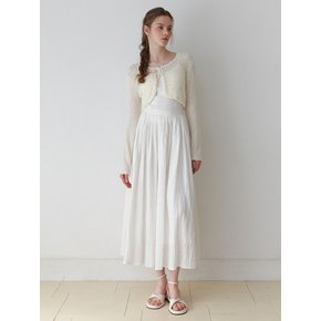 Mono pleats skirt (white)