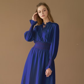 MELISSA SMOCKING DRESS IN NAVY