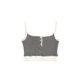 STRIPE BOTTON TANK TOP NAVY