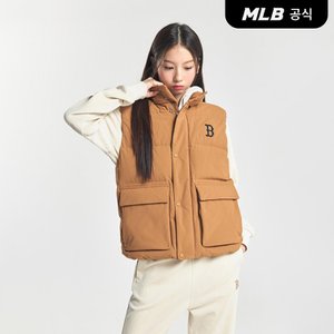 MLB [코리아공식] 메가로고 중량 패딩조끼 BOS (Camel)