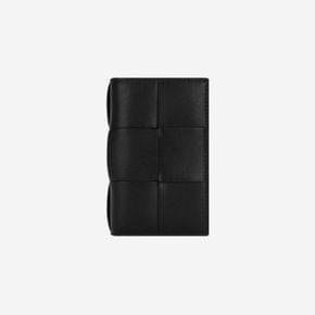 보테가 베네타 플랩 카드 케이스 블랙 Bottega Veneta Flap Card Case Black