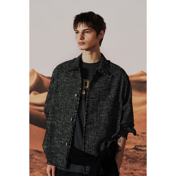 [여주점] [이로] 남성 Éveil 트위드 포켓 셔켓 IQJAS25702BKX