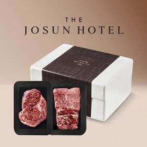 [조선호텔] 한우 실속 구이 세트 1호 (한우 1+, 총 600g / 등심0.3kg, 살치살0.15kg, 갈비살0.15kg)