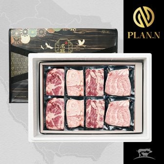 PLANN [명절 후 배송][PLANN] 이베리코 베요타 프리미엄 선물세트 2호 1.6kg(목살400,눈꽃400,악어400,항정400)