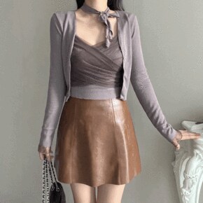 세트  퀴니아 망사 셔링 랩 튜브탑 스카프  가디건 셋업 휴양지 여행룩 세트 3co.._P373298923