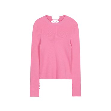 레이브 Back String Knit Top in Pink VK3SP140-72