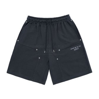 아크메드라비 BASIC LOGO NEEDLEWORK SHORT PANTS CHARCOAL 베이직로고니들워크 숏팬츠 챠콜