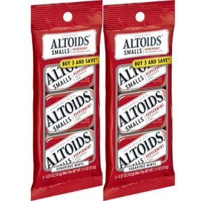 Altoids 알토이드 스몰 미니 클래식 페퍼민트 민트 무설탕 캔디 3개입 2팩