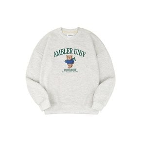 UNIVERSITY Over fit Sweatshirt AMM909(oatmeal)