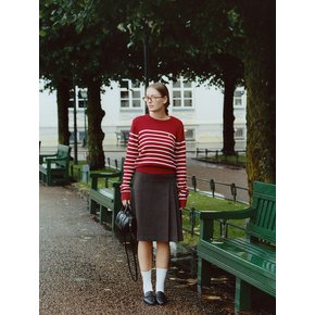 KRONE STRIPE KNIT [RED IVORY]