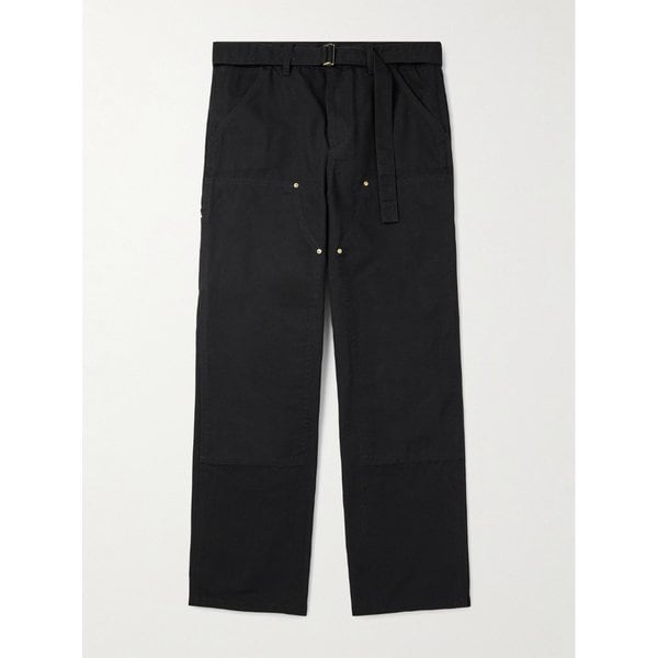 스트레이트 레그 벨티드 패널 코튼 캔버스 팬츠 46376663162867834