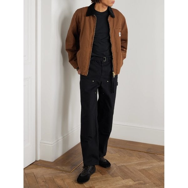 스트레이트 레그 벨티드 패널 코튼 캔버스 팬츠 46376663162867834