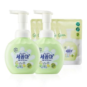 온더바디 세꼼마 버블 항균 핸드워시 250ml 2개+리필 200ml 6개 (그린허