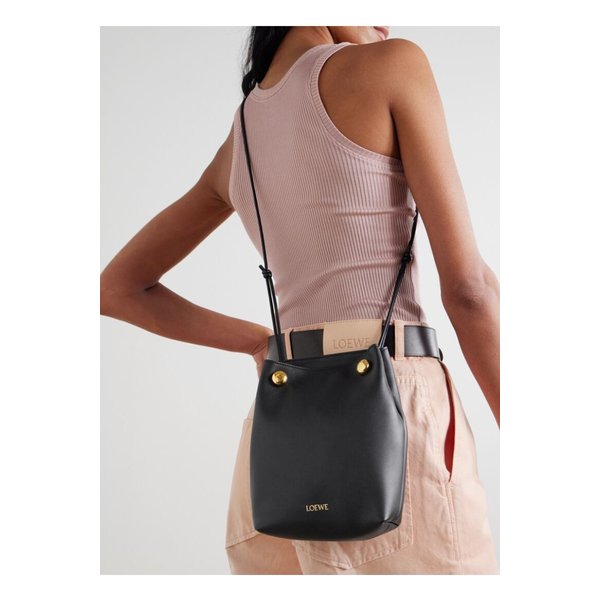 페블 장식 가죽 숄더 백 블랙 46376663162858917