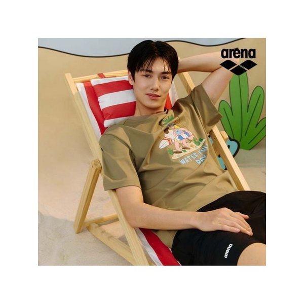 ARENA x 전황일 유니 오버핏 숏슬리브 래쉬가드 A6BC1RR92MCA