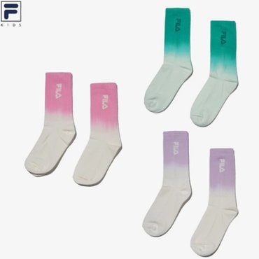 휠라키즈 ●25 휠라키즈 그라데이션 크루하이 삭스 3컬러 (FK3SCH1017X)