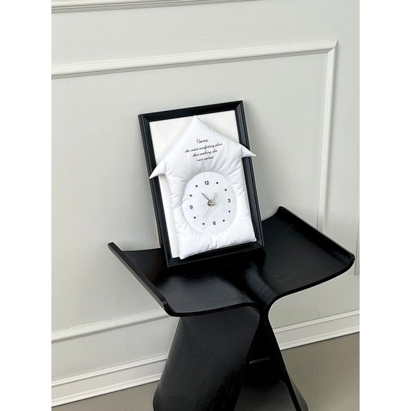 Silent fabric wall clock_WHITE