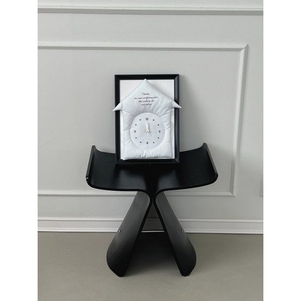 Silent fabric wall clock_WHITE