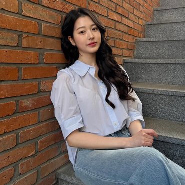 케네스레이디 프리미 쉬어 블라우스(장다아 착용) EWBLPF0100