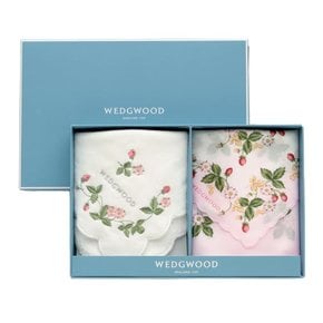 WEDGWOOD 웨지우드 프린트 손수건 미니 타월 와일드 스트로베리- 선물세트 1