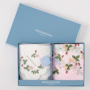 WEDGWOOD 웨지우드 프린트 손수건 미니 타월 와일드 스트로베리- 선물세트 1