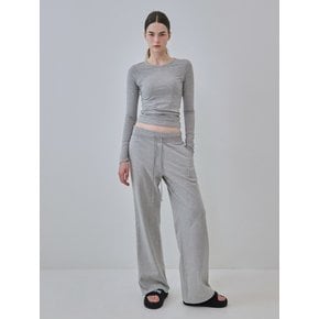 Cozy lazy wide sweatpants (Gray)