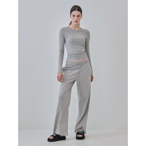 Cozy lazy wide sweatpants (Gray)