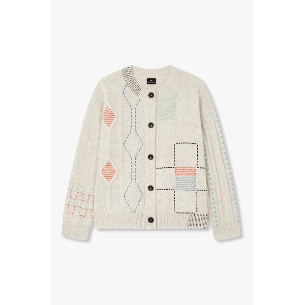 [PS PAUL SMITH] 여성 울 블렌드 패치 워크 가디건 5745328110000