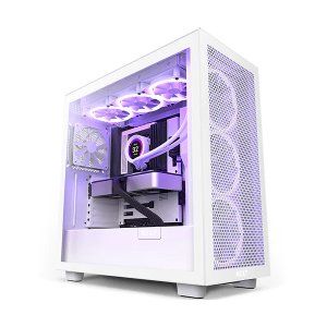 NZXT H7 Flow Matte White 컴퓨터 PC케이스