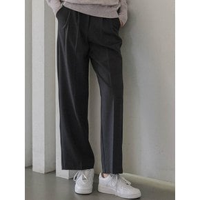 Basic Two Tuck Slacks [Charcoal]