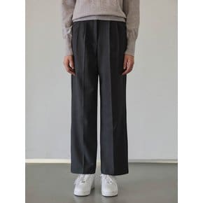 Basic Two Tuck Slacks [Charcoal]