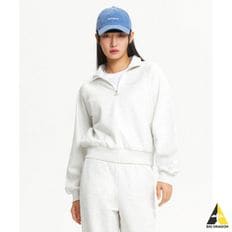 뉴발란스 NBNCE4W832 WOMEN 시그니처 넌기모 반집업 맨투맨 (LIGHT GRAY)