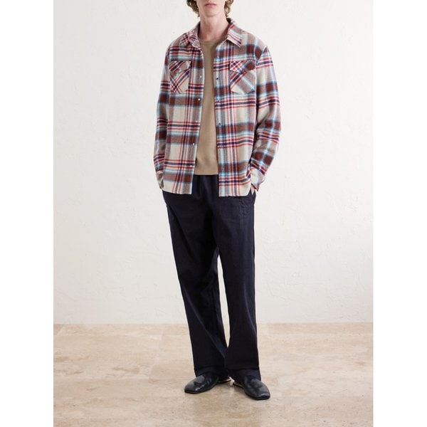 갓 트루 캐시미어 체크 캐시미어 셔츠 46376663163034046