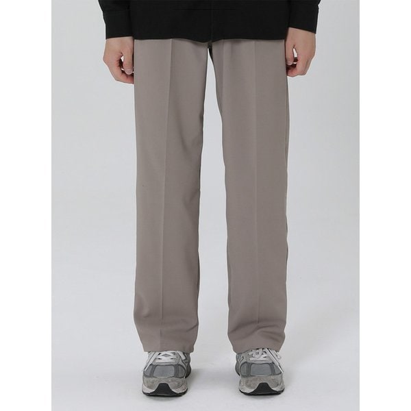 유니섹스 와이드 밴딩 슬랙스 스탠다드 dusty beige