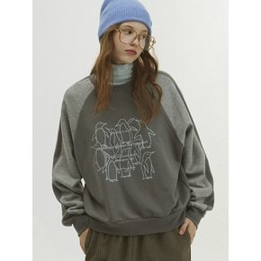 Huddling Penguin Raglan Sweatshirt_Grey