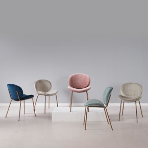 로즈골드 디자인 네일샵 파우더룸 의자 (4colors)