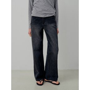 Shape Curved Denim pants - Black