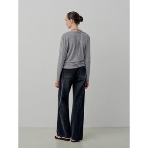 Shape Curved Denim pants - Black