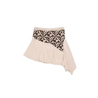 르수기아뜰리에 Le sugi Monogram Knit Skirt (Brown)