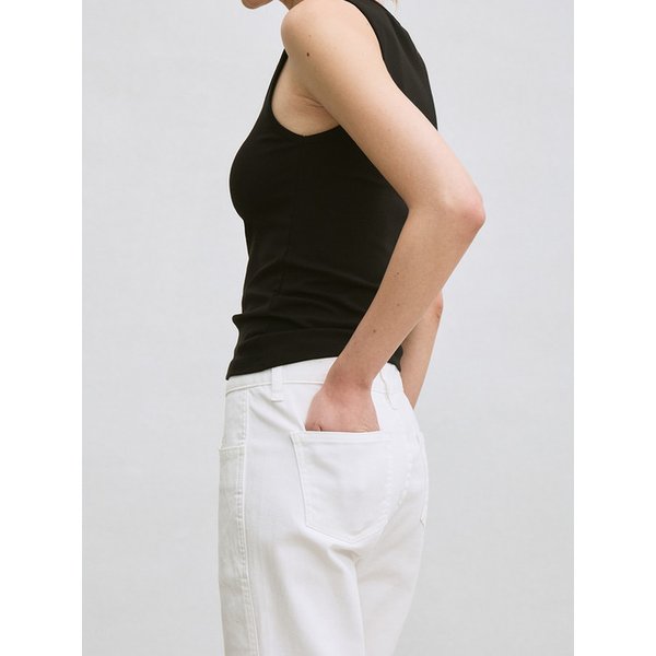 square neck tank top (black)