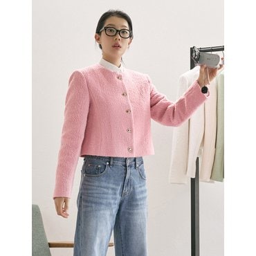 아르카익 bookle tweed jacket_pink