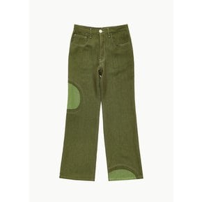 에드워드커밍 24SS CIRCLE JEAN TROUSER IN DARK GREEN