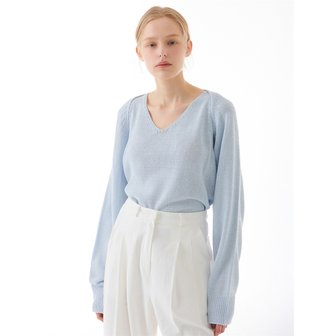 카미노 LINEN BOLERO KNIT CARDIGAN SKY BLUE