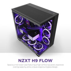 NZXT H9 Flow 2층 구조 미들 타워 PC 케이스 Black CM-H91FB-01 CS8576