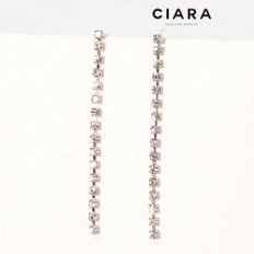 CIARA 14K Gorga 캐럿스톤 롱드랍 귀걸이(SilverPin)