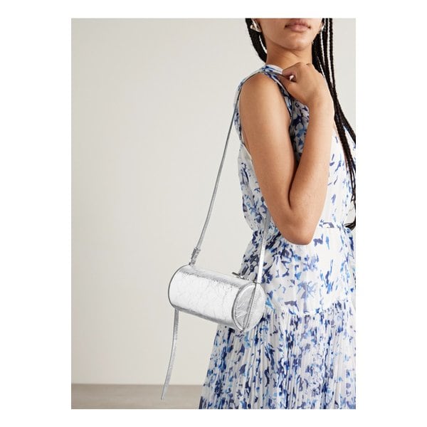 프로엔자슐러 사일로 메탈릭 크링클 가죽 숄더 백 실버 46376663162892503