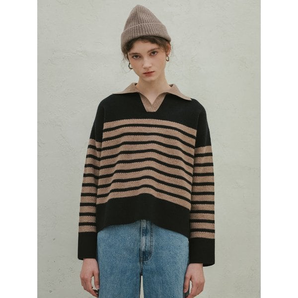 CASH BLEND STRIPE SHIRTS - BLACK